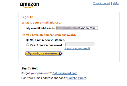 how to log into my amazon account without my phone number