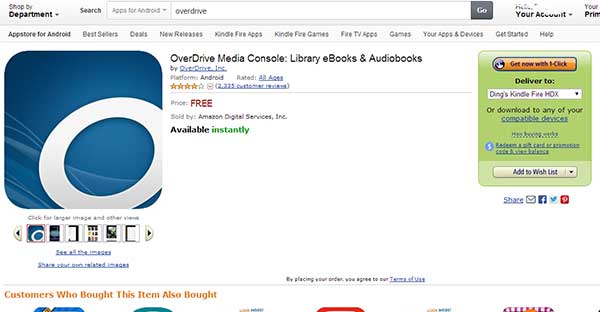 how to add kindle device to overdrive